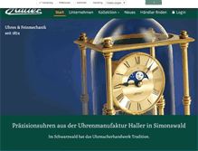 Tablet Screenshot of haller-clock.com